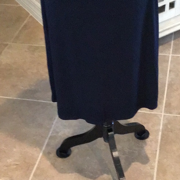 Cassis stretch halter dress, deep navy with black ribbon top, size medium - Picture 7 of 8